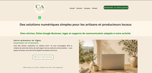 site-vitrine-realisation-500px Site internet vitrine de Christelle Assistante Numérique en Provence pour artisans et producteurs locaux